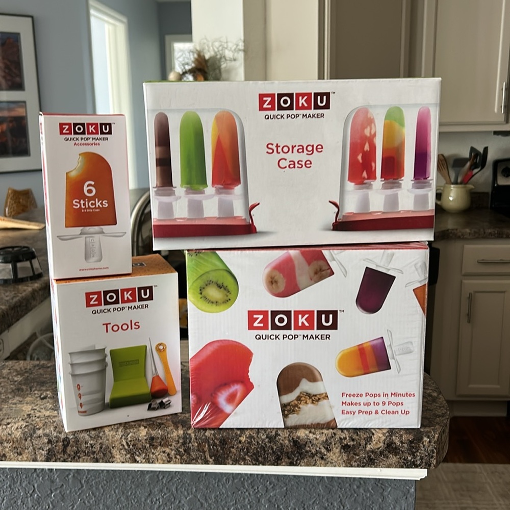 Zoku quick pop maker and accessories — brand new